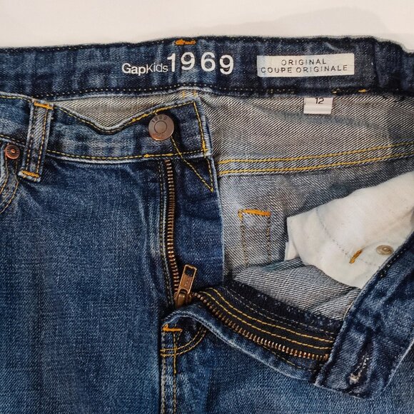 GAP kids 1969 jeans original style blue boys size 12 - Picture 9 of 15